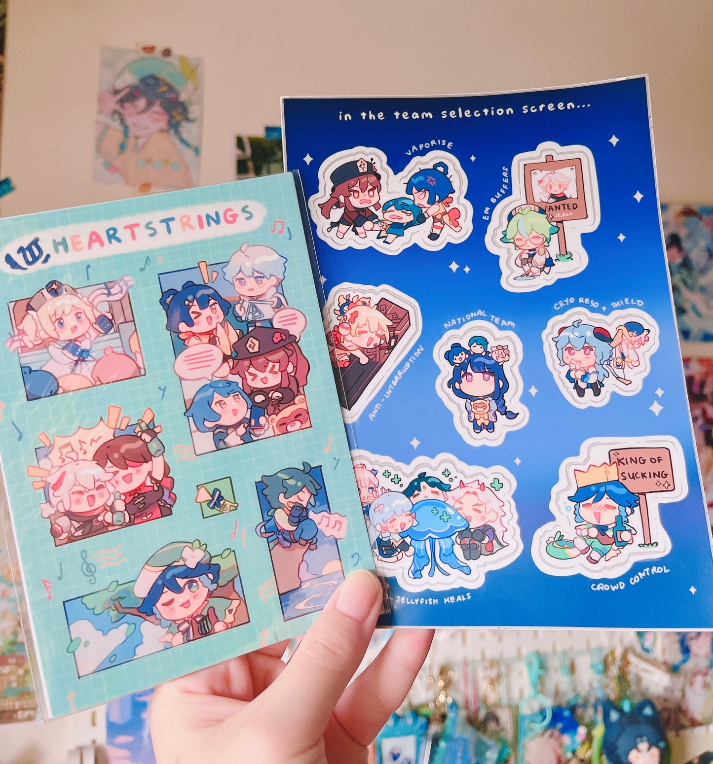 Genshin Zine Sticker Sheets