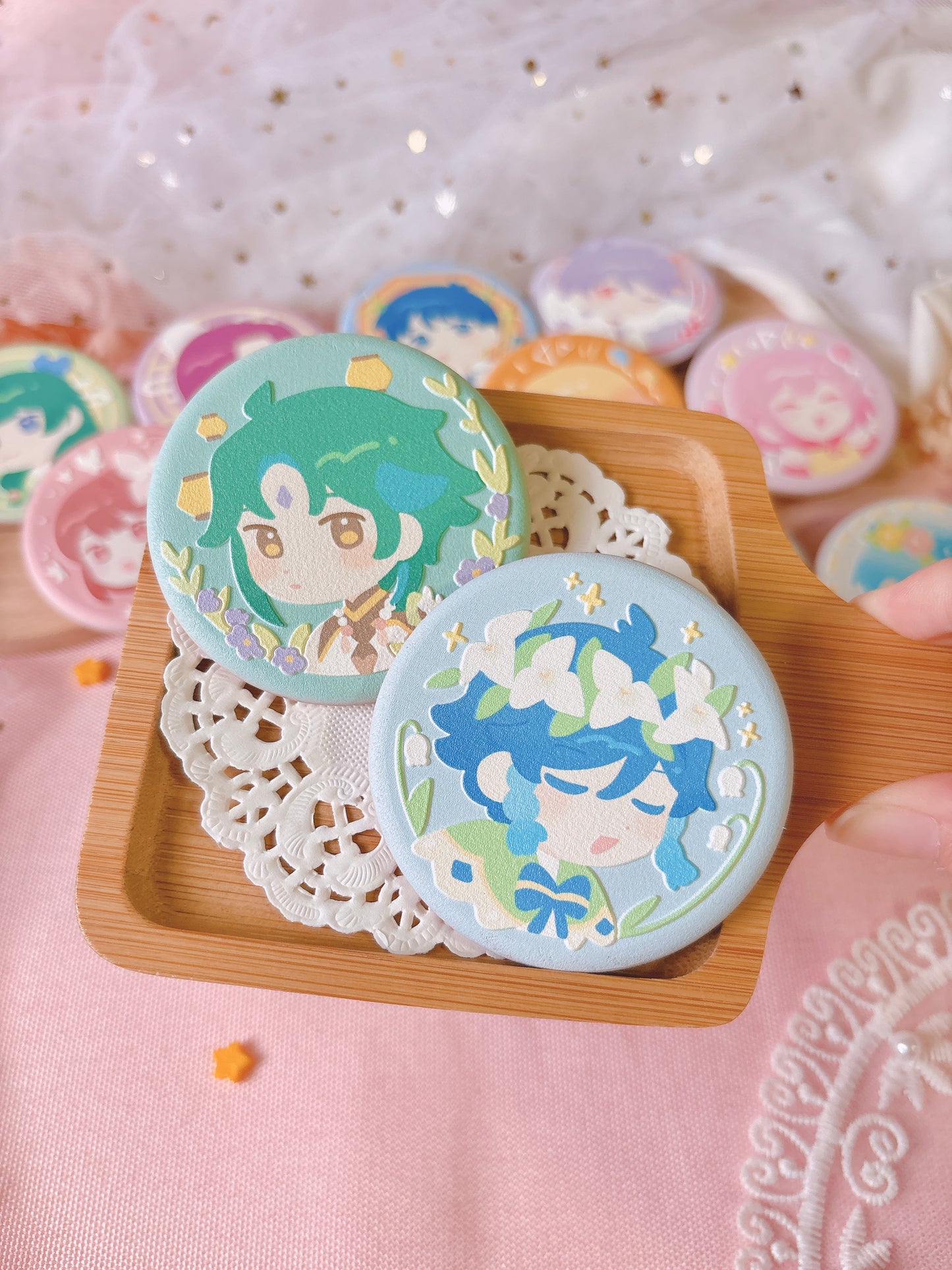 [PREORDER] Biscuit Wood Badges (SHIPS JUNE)