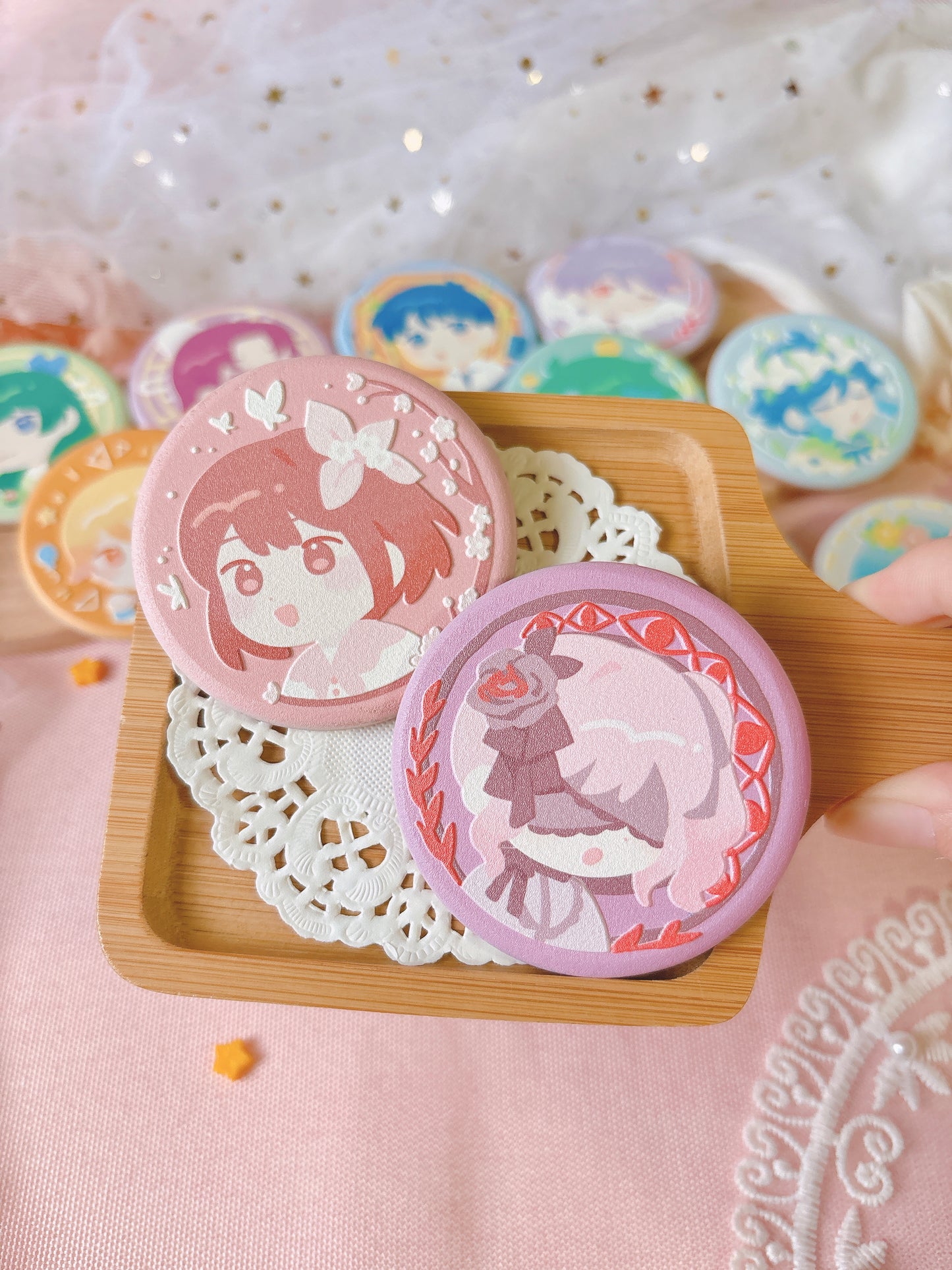 [PREORDER] Biscuit Wood Badges (SHIPS JUNE)