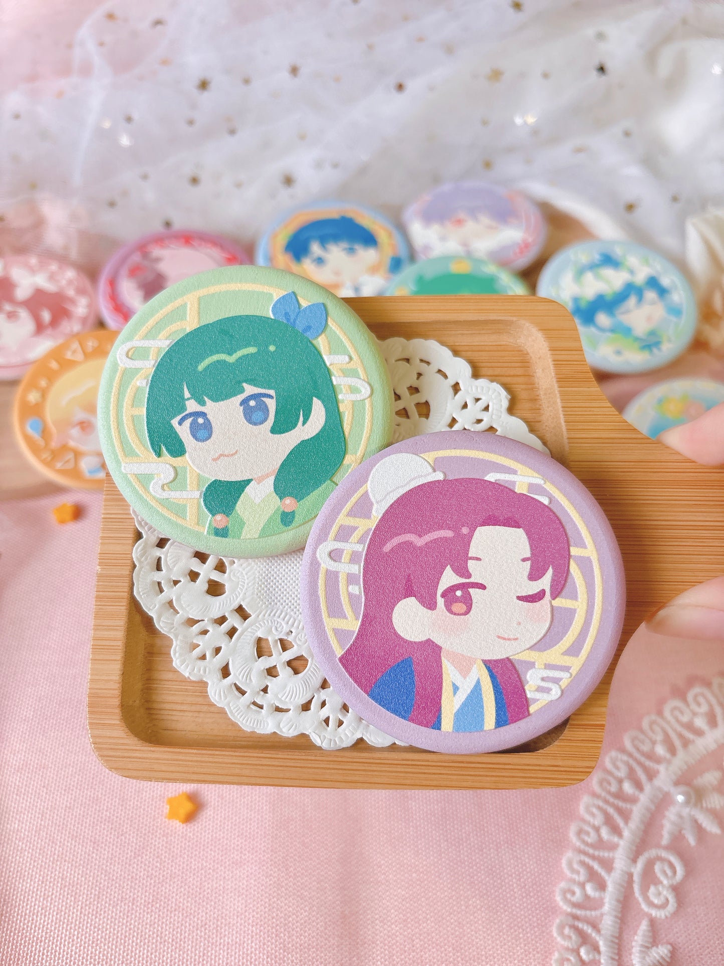 [PREORDER] Biscuit Wood Badges (SHIPS JUNE)