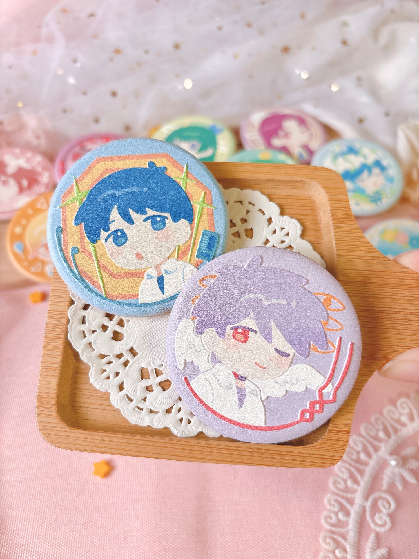 [PREORDER] Biscuit Wood Badges (SHIPS JUNE)