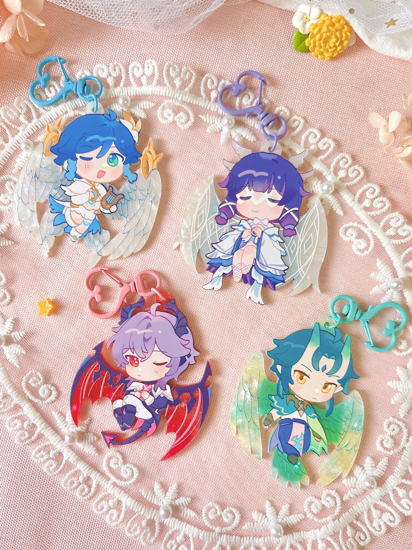 Genshin Angel/Devil Pouch Set