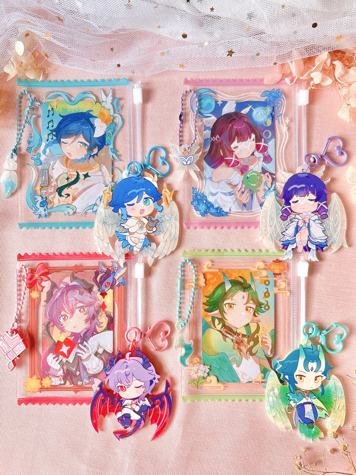 Genshin Angel/Devil Pouch Set