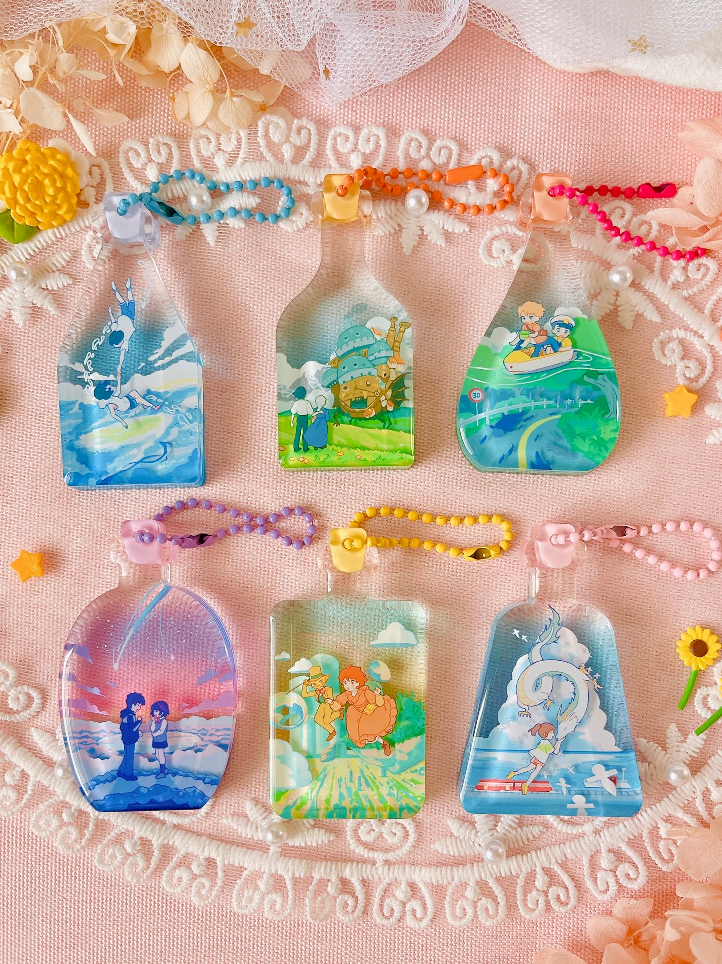 Anime Bottle Charms