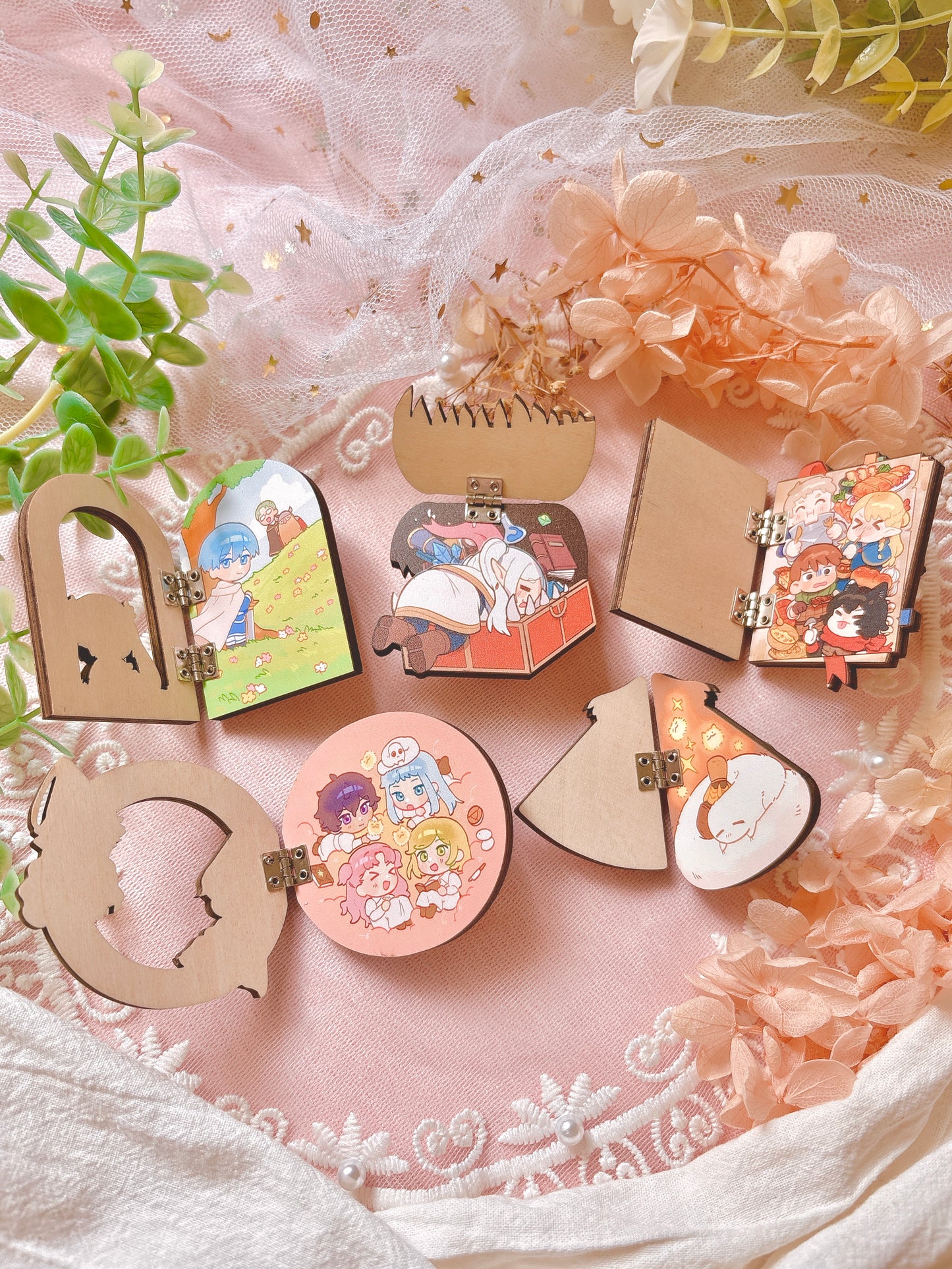 [PREORDER] Fantasy Big 3 Hinged Wooden Pins (SHIPS SEPT)